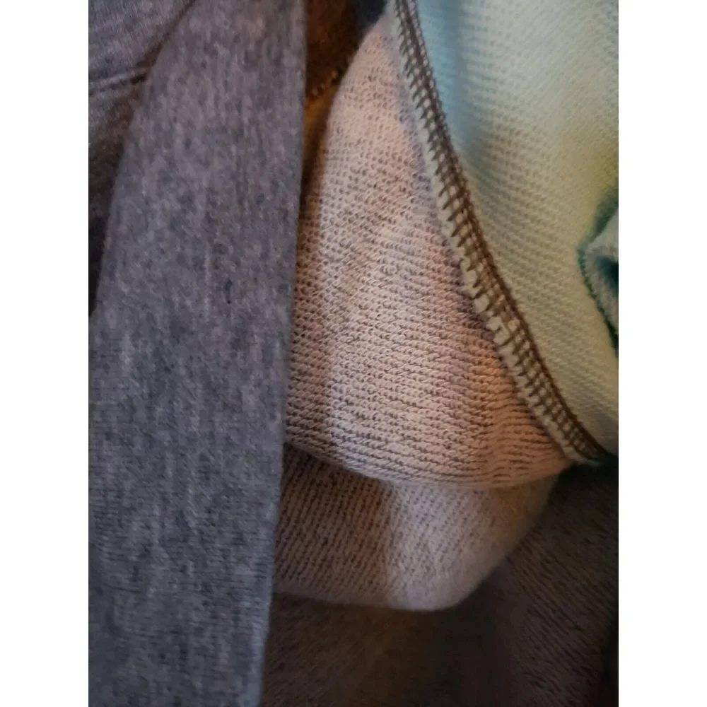 xersion active ware 1/4 zip jacket cotton blend women's Medium‎ grey +blue